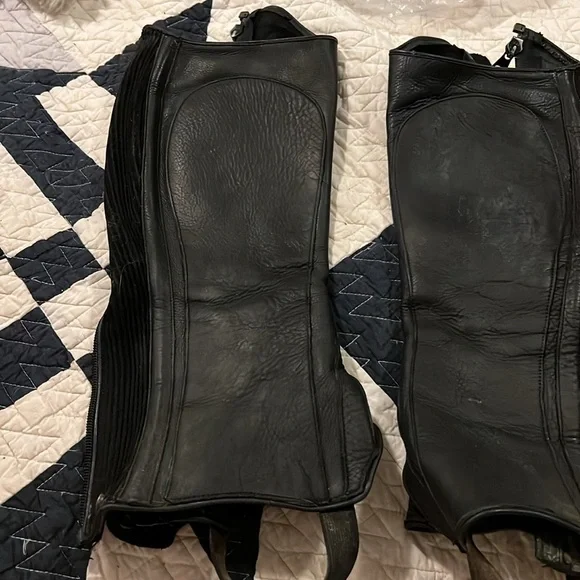 Grand Prix vintage Italy leather half chaps calf 13” , length 16” - Picture 4 of 6